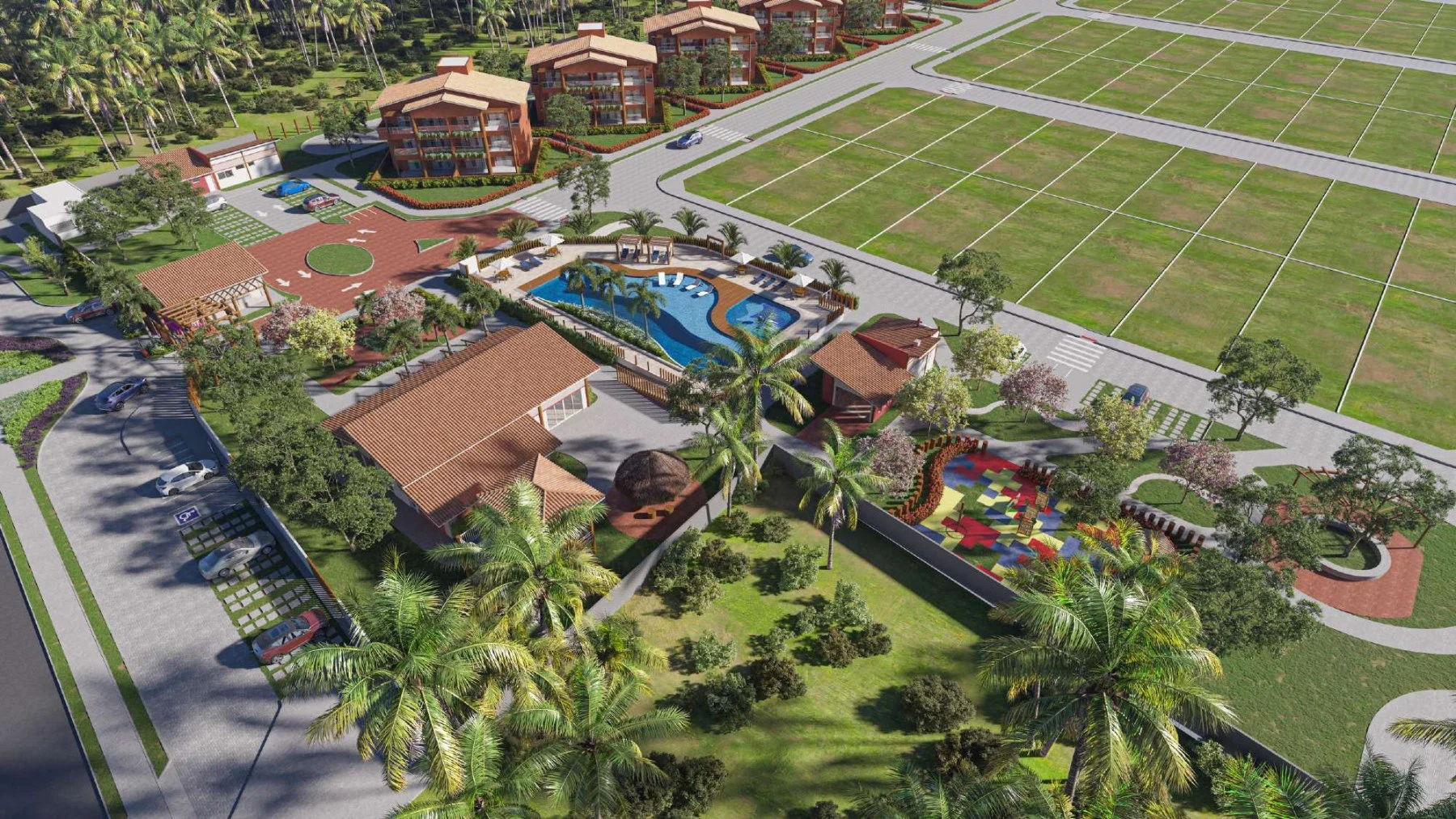 Masterplan aéreo do Pontal Eco Residence