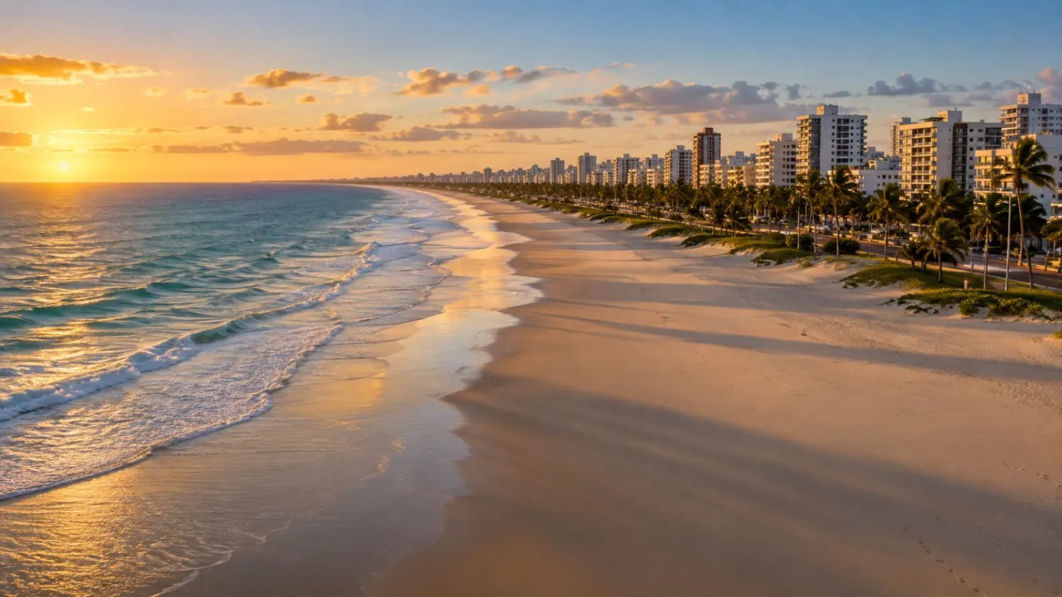 Orla de Aracaju no fim da tarde
